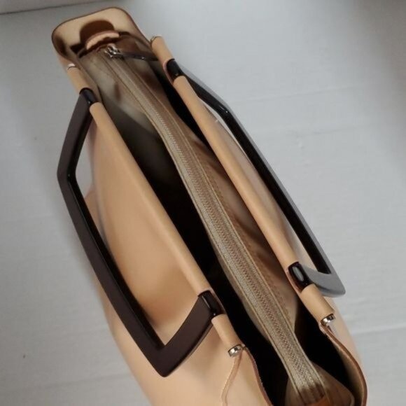 Lamarthe Italy Leather Bag Lucite Handle Satchel Handbag Purse WOMEN'S WOMAN'S - Picture 16 of 16